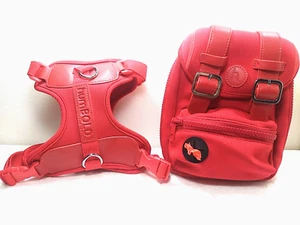 Humbolt ~ Pupper Pack ~ Fits Boston Terrier Sized Dogs ~ 2 Piece ~ Red - Picture 1 of 3