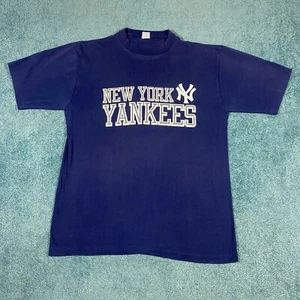 VINTAGE New York Yankees Shirt Large Mens Adult MLB Baseball NYC Thin 90s VTG - Picture 1 of 11