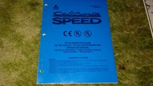 CALIFORNIA SPEED SIT IN OPERATION- Atari Orig. Manual-L@@K! - Picture 1 of 1