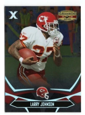 Larry Johnson 2008 Donruss Gridiron Gear Silver Holofoil X's #50 (205/250) - Image 1 of 2