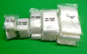 1500 Assortment Zip Seal Lock Bags Clear 2mil Assorted Sizes 1-1/2 x 2 to 4x6 - Picture 1 of 3