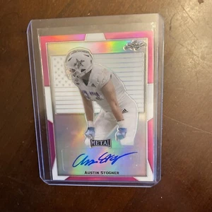 2019 Austin Stogner Leaf All American Pink Flag #5/6 Auto South Carolina - Picture 1 of 1