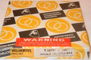 Norton Commando 850cc PISTON ring SET Hepolite UK 26730 +.060" size - 12 - Bild 1 von 1