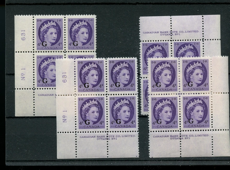 Placa WILDING O43 G sobreimpresión negra #1 en estado bastante bueno MNH Cat $16ea RAMDOM PICK 1 sellos Canadá Foto 1 de 1