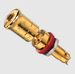 Jung Lautsprecherpolklemme LPK63RT für Lautsprecheranschluss, Metall, IP20, Gold - Bild 1 von 1