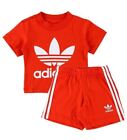 Adidas T Shirt Shorts Set Baby Toddler Size 12 Months 2-Piece Red Outfit #556