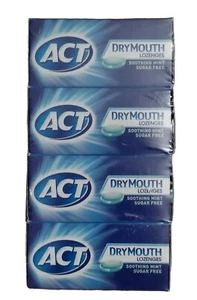 4 Pk Dry Mouth Lozenges W/ Xylitol 36 Lozenges Each SOOTHING MINT / SUGAR FREE - Picture 1 of 3