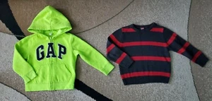 Lot of 2 Boys Sweater(Arizona) & Zip-up Hoodie (Gap) Long Sleeve Size 5 - Picture 1 of 4