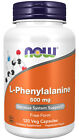 NOW L-Phenylalanine 500 mg 120 Veg Capsules|0132