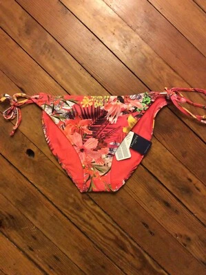 全新带标签 Fantasie Anguilla 领带侧游泳底部 FS6585 彩色日落尺寸 L — 第 1/4 张图片