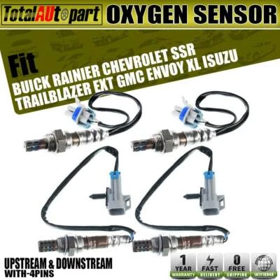 4x Sensores de oxígeno O2 para Buick Rainier Chevrolet SSR Isuzu Ascender V8 5,0 L 5,3 L Foto 1 de 4