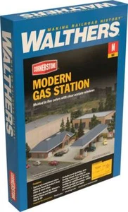 N Scale Walthers Cornerstone 933-3885 Modern Gas Station Building Kit - Picture 1 of 3