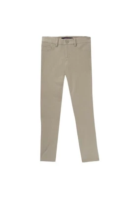 Girls Big Stretch Skinny 5 Pocket Knit Pant, Khaki, 8 - Image 1 of 2