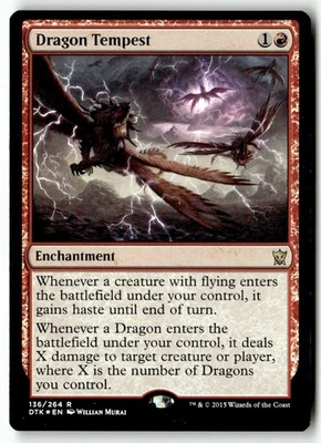 MTG Foil Dragon Tempest - Dragons of Tarkir Moderately Played English - Image 1 of 3