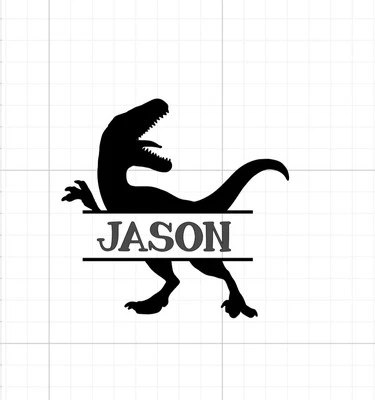 Calcomanía de vinilo de pared personalizada de dinosaurio. Habitación infantil para niño o niña  Foto 1 de 4