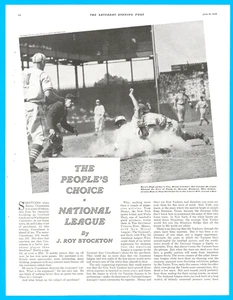 National League Baseball magazine article 1938 Al Lopez Terry Moore MLB 5 page - Picture 1 of 9