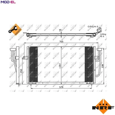 CONDENSER AIR CONDITIONING 35234 FOR VOLVO B4184S3/4184S 1.7L B4164S2 1.6L 4cyl - Image 1 of 4