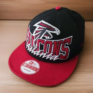 Cappello Berretto Vintage Atlanta Falcons NFL Football New Era Snapback 9Fifty Rosso Nero - Foto 1 di 18