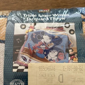 Mickey Mouse Jacquard Überwurf - Neu ohne Etikett - Bild 1 von 4
