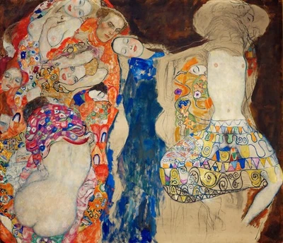 Pintura al óleo sobre lienzo pintada a mano Gustav Klimt arte de pared decoración del hogar #046 Foto 1 de 2