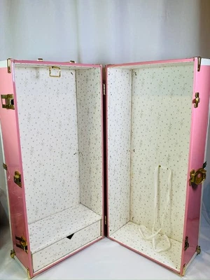 Vintage Pink Gold Storage Travel Trunk for 18" American Girl Doll Samantha/Molly - Image 1 of 4