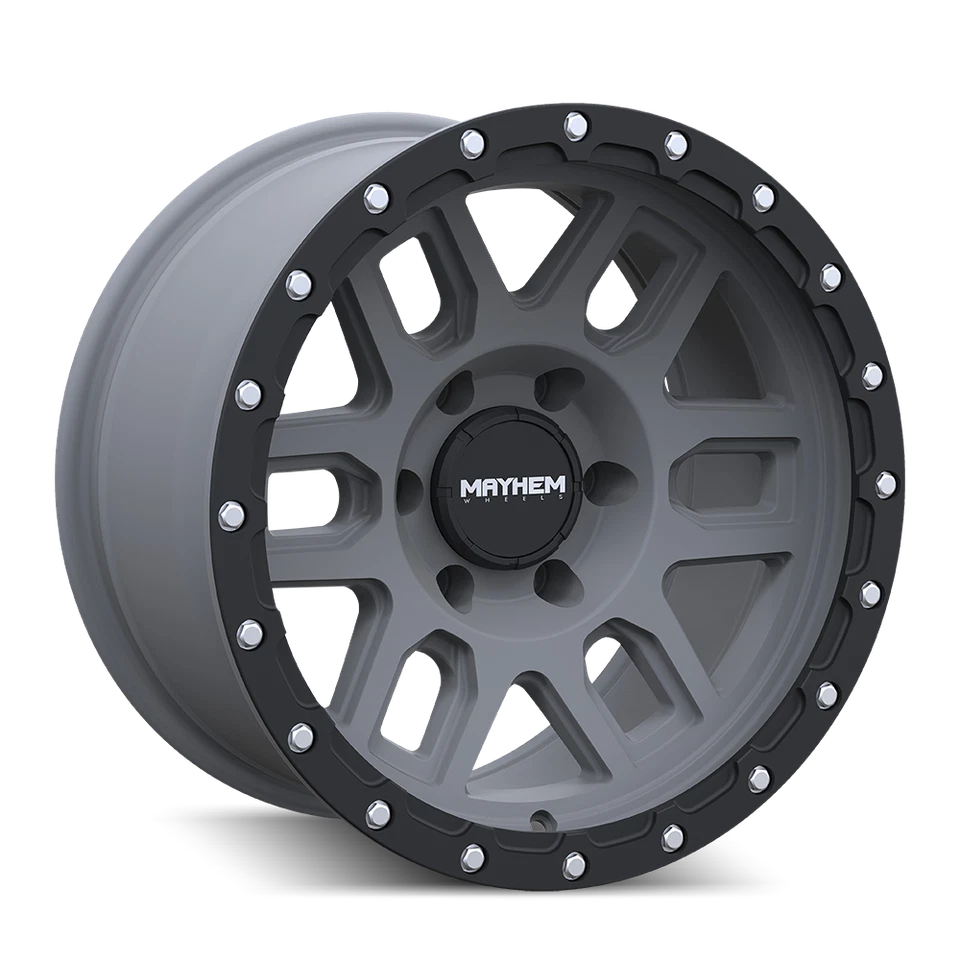 20x9 Mayhem Delta Matte Gunmetal W/ Matte Black Lip Wheel 5x150 (0mm) - Image 1 of 4
