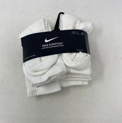 Paquete de 6 calcetines de entrenamiento Nike Everyday acolchados blancos talla pequeña SX7666-100 Foto 1 de 4