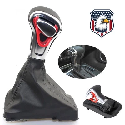 Para Audi A3 A4 A5 A6 C6 Q5 2009-2015 perilla de cambio de marchas de 5 velocidades con cubierta de polaina Foto 1 de 4