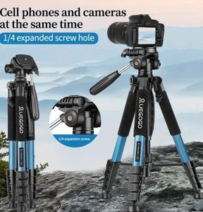 74inch Travel Aluminium Q-188 Pro Tripod monopod&Ball Head for DSLR Camera Blue - Picture 1 of 8