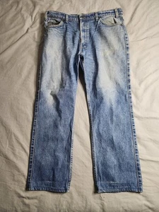 Vintage 80s Levis 545 Jeans Mens Size 37x27 Medium Wash High Rise Western USA - Picture 1 of 11