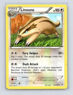 Pokémon TCG Linoone 112/160 XY - Primal Clash Normal MP - Image 1 of 2