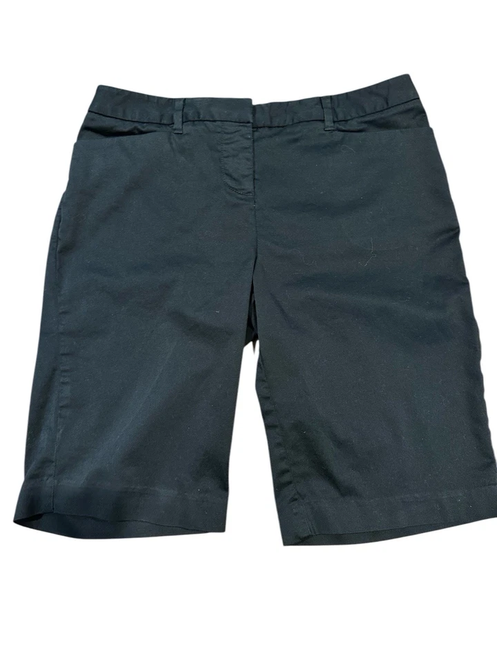 Women’s Fashion Bug Y2K Black Cotton Stretch Mid Rise Bermuda Casual Shorts 6 - Image 1 of 4