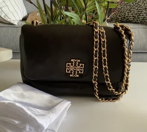 NEU MIT ETIKETT TORY BURCH BRITTEN LEDER BAUSCHIG VERSTELLBAR SCHULTERTASCHE - Bild 1 von 10