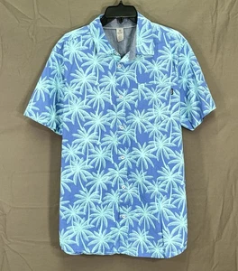 Camisa HURLEY Azul PALMERA TROPICAL Sarga BOLSILLO DELANTERO Playa Viaje BOTÓN-UP L - Imagen 1 de 5