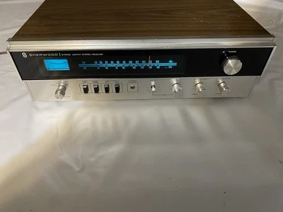 Receptor estéreo Sherwood S-7010 vintage estuche de madera cara cromada retro años 70 HIFI Foto 1 de 4