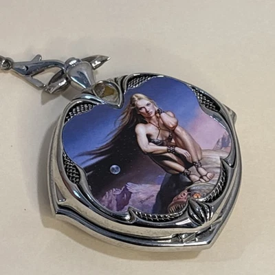 Reloj Bolsillo Raro Franklin Como Nuevo Boris Vallejo Calendario Septiembre Niña Piedra Caballero Foto 1 de 4