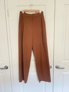 Camilla & Marc Brick Orange Brown Wool Blend Wembley Pants Size 8 - Picture 1 of 6