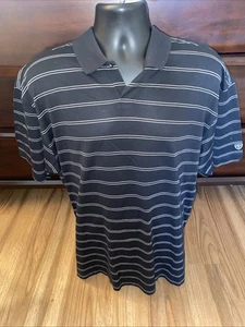 Tiger Woods Golf Shirt Men's Size XXL Black Striped Short Sleeve Golf TW - Picture 1 of 7