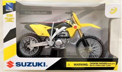 NEWRAY 1:12 DIECAST Scale SUZUKI RM-Z450 DIRT BIKE 2014 57643 - Image 1 of 4