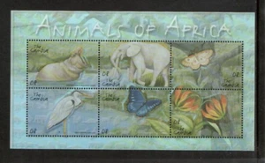 Gambia 2002 - Animals of Africa - Sheet of 6 Stamps - Scott #2490 - MNH - Picture 1 of 1