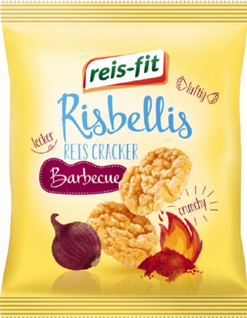 reis-fit Risbellis Reiscracker Barbecue 40g lecker luftig crunchy - Bild 1 von 1