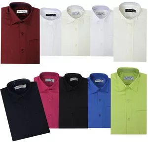 Boys Formal Shirts, Cotton Kids Smart Suit Shirt, Wedding, Pageboy, Prom, Party - Picture 1 of 18