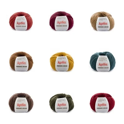 Katia - MERINO ARAN - 47 Farben - Garn - Wolle - 100g - LL 155m - (6,55€/100g)