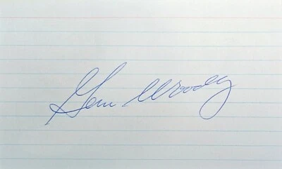 Tarjeta índice firmada por Gene Woodling New York Yankees 1949-1954 3x5 certificado de autenticidad JSA AQ52857 Foto 1 de 3