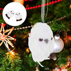  2 Pcs Owl Pendant Foam Winter Home Ornaments White Decor Plush Decoration