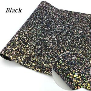 20x30cm DIY Glitter Synthetic Leather Sequin Sheet Fabric for Bow Handmade Bags 