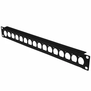 "Pannello rack resistente 1U nero singolo spazio con linguaggio XLR RJ45 ritagli 19" - Foto 1 di 4