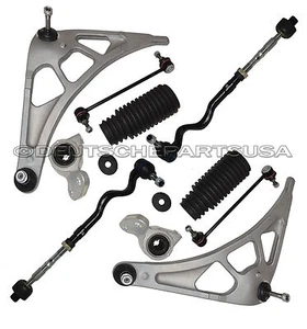 FRONT LH + RH CONTROL ARMS Ball Joints Bushings Tie Rods for BMW E46 M3 SET 10 - Picture 1 of 1