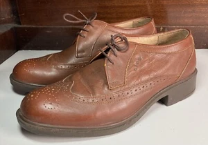 Afag Iran Mens Brown Leather Smart Shoes Comfort Size 41 Uk 8 - Picture 1 of 12