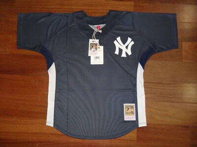 Jersey Derek Jeter 2009 Mitchell & Ness para hombre NY Yankees MLB BP $130 Foto 1 de 4